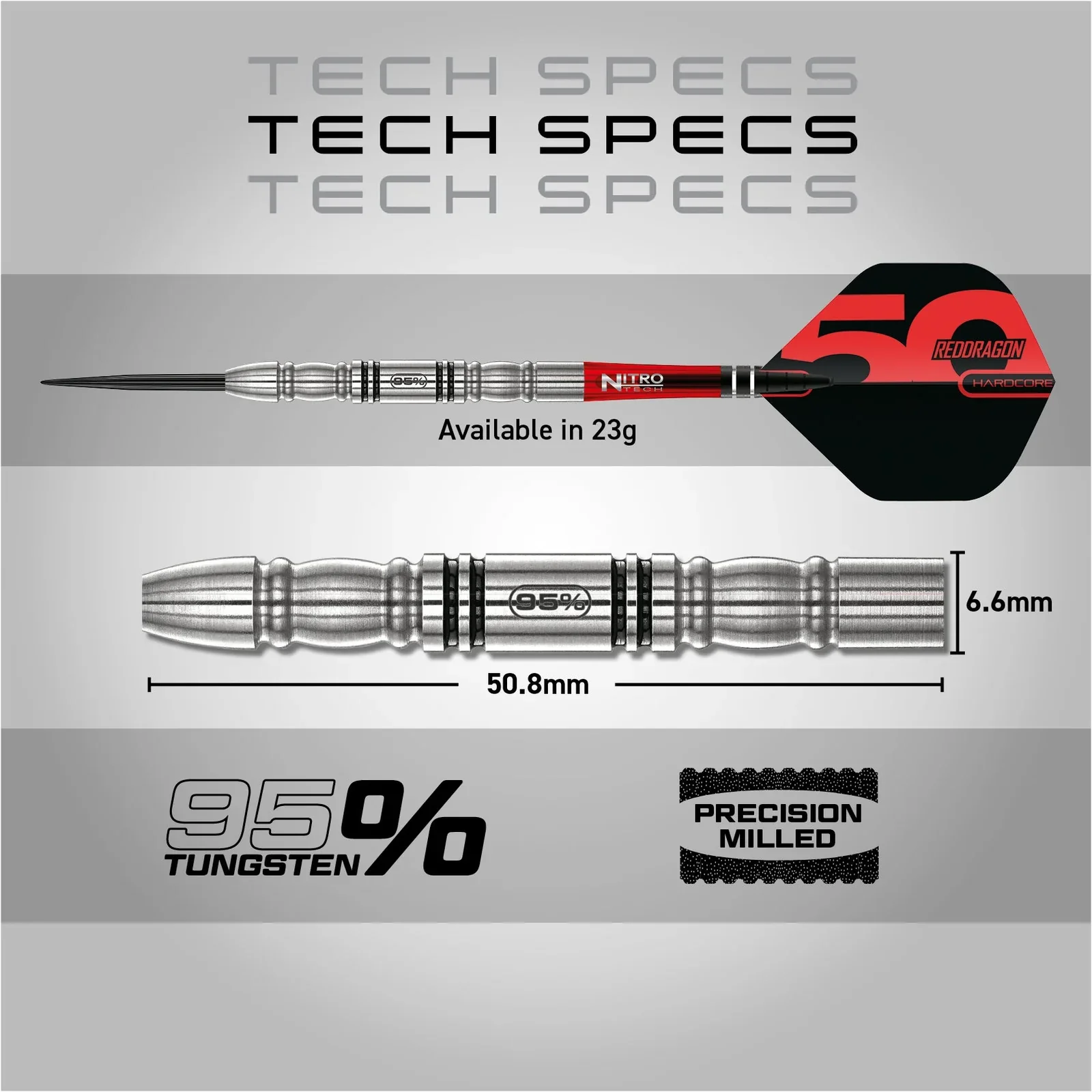 50th Anniversary Collection - Penetrator 4 Steel Tip Darts | Red Dragon - Image 4