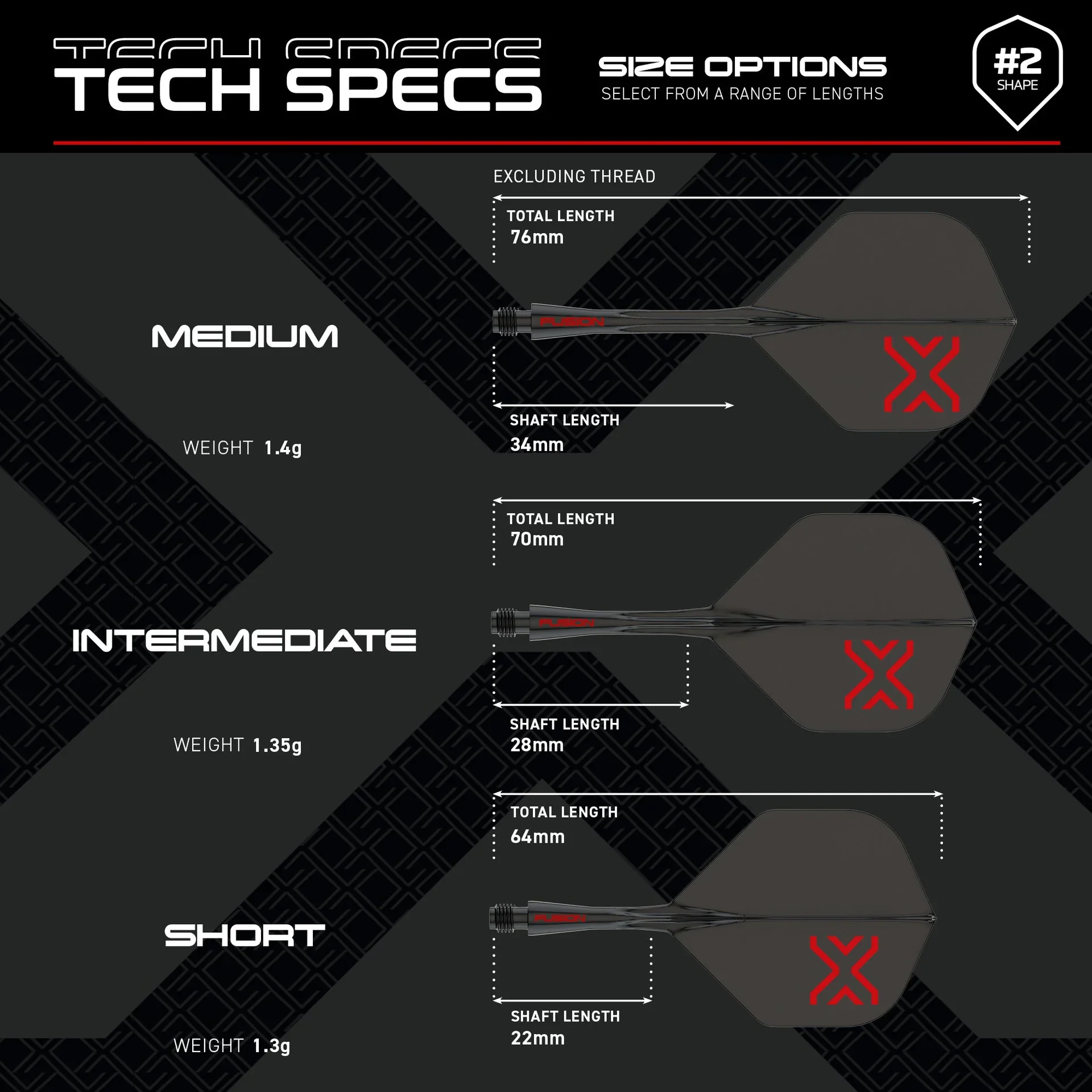 Blade X - Fusion #2 Integrated Flight & Shaft Black | Winmau - Image 5