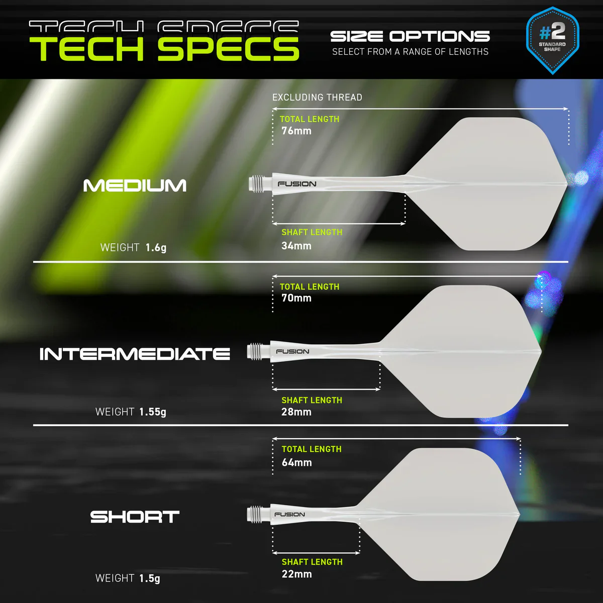 Fusion Integrated Flight & Shaft White | Winmau - Image 9