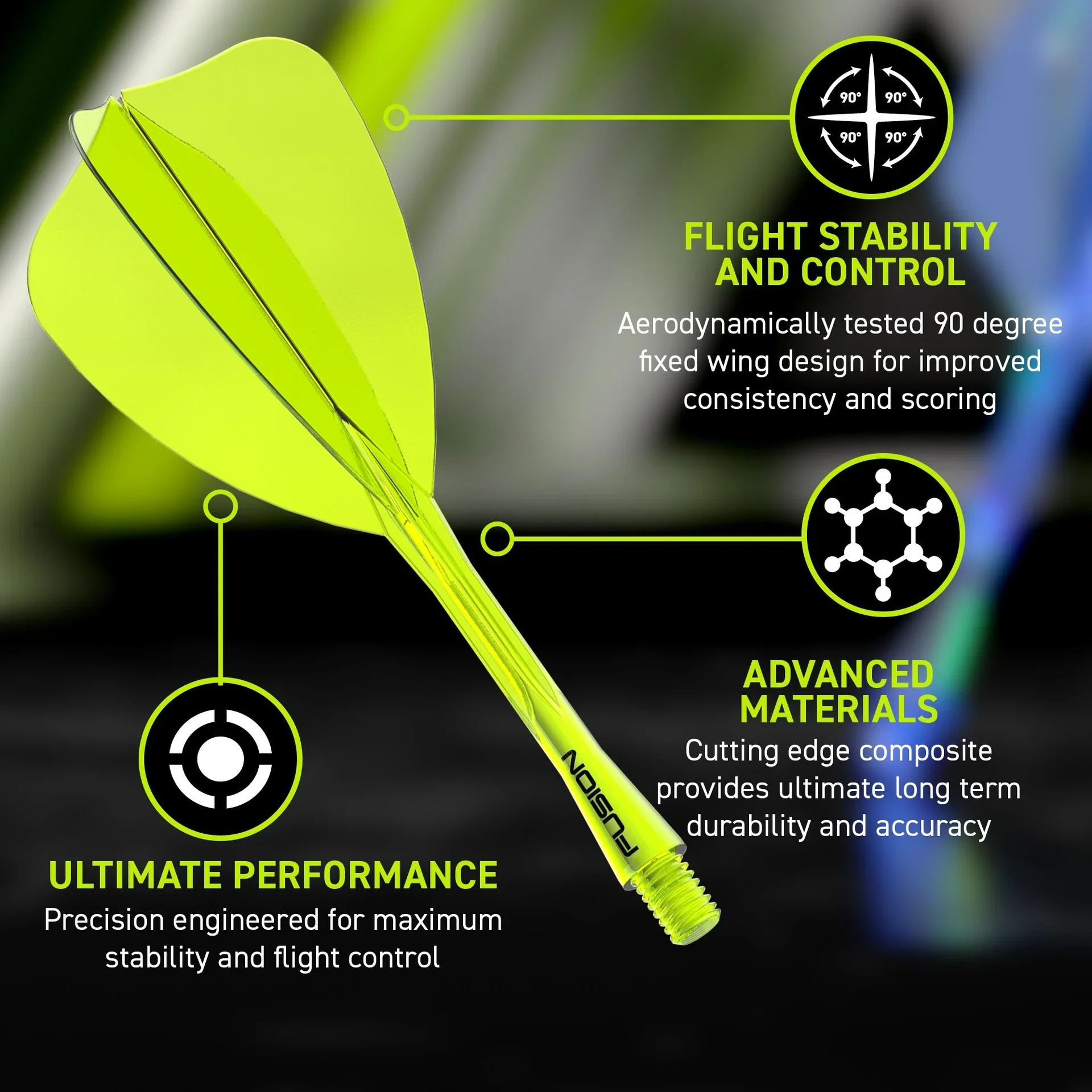 Fusion Arrow Integrated Flight & Shaft - Yellow | Winmau - Image 4