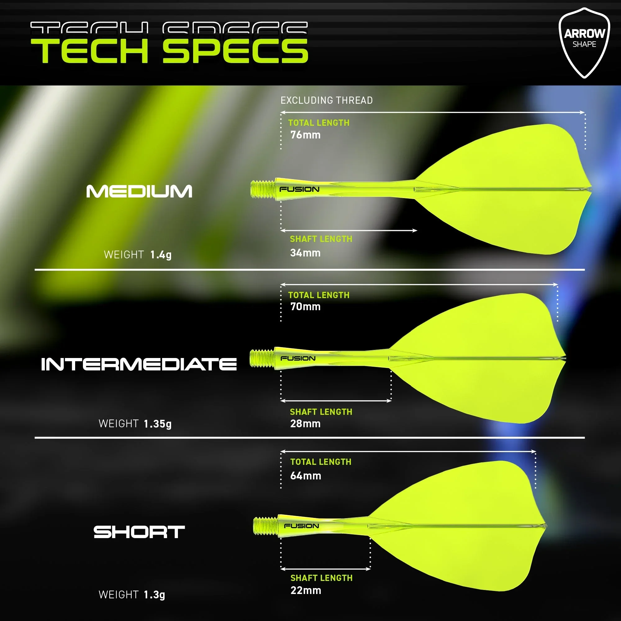 Fusion Arrow Integrated Flight & Shaft - Yellow | Winmau - Image 5
