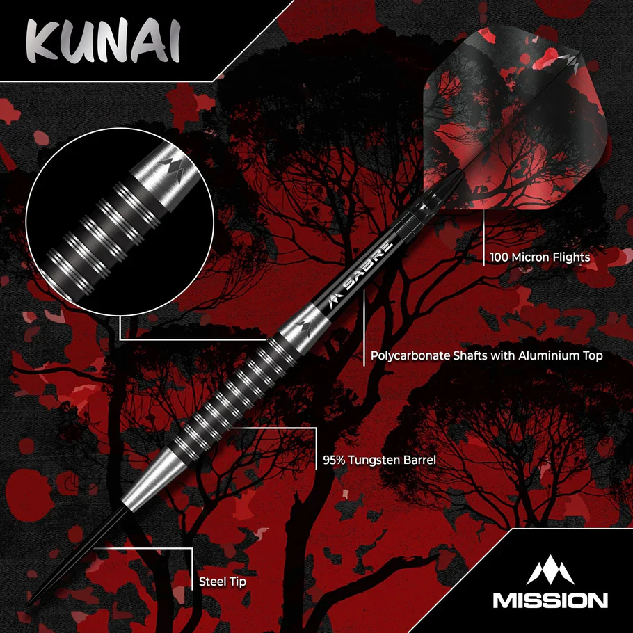 Kunai Steel Tip Darts | Mission - Image 3