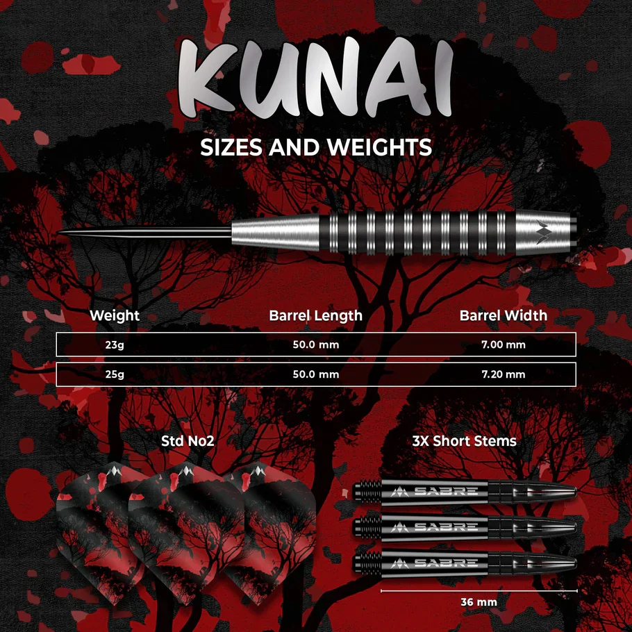 Kunai Steel Tip Darts | Mission - Image 5