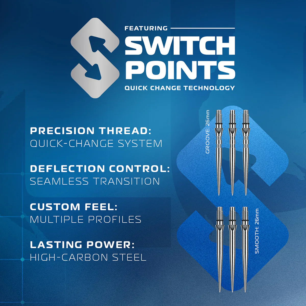 Lunaris Switch Point Darts - Tapered | Winmau - Image 4