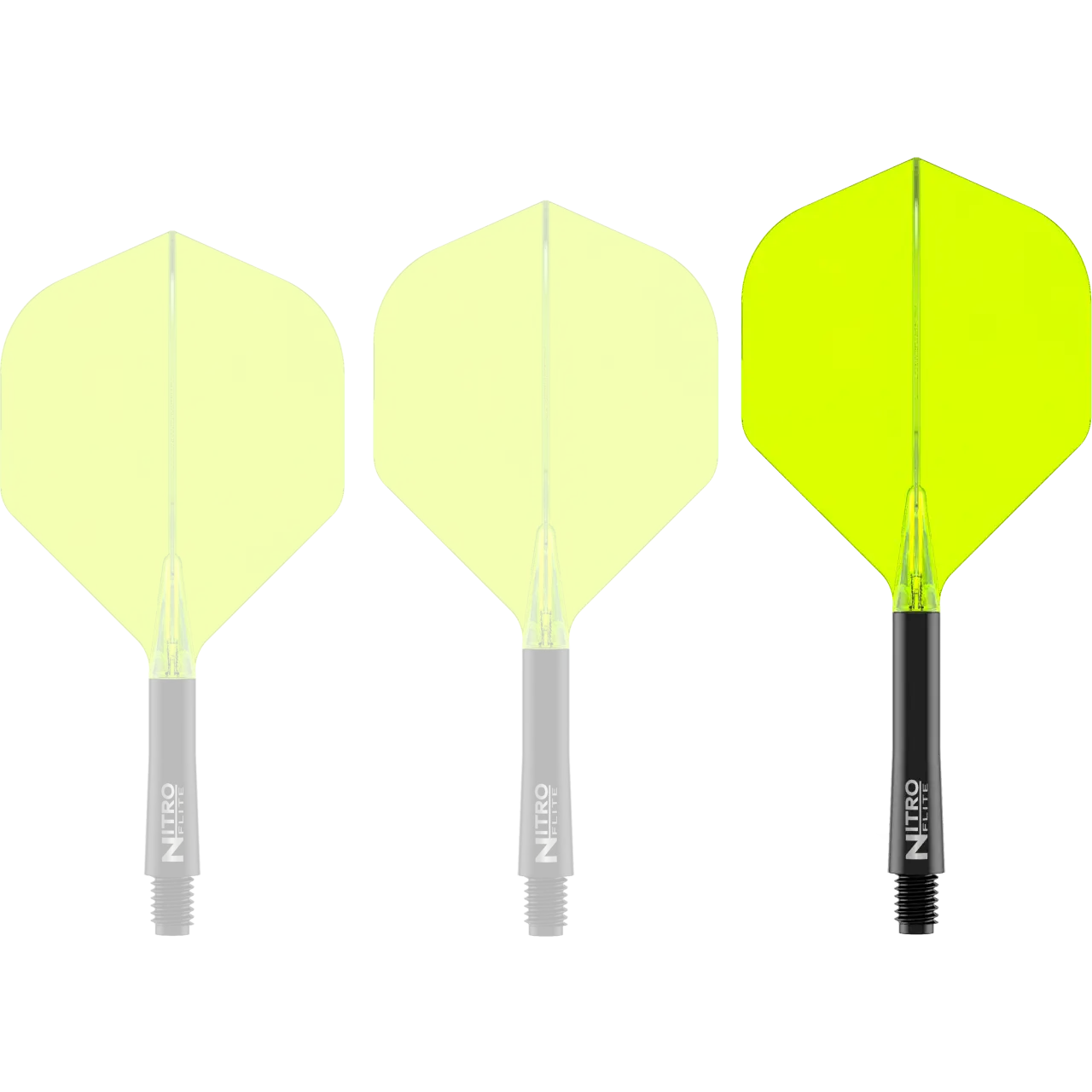 Nitro Flite Integrated Flight & Shaft - Black & Yellow | Red Dragon - Image 6