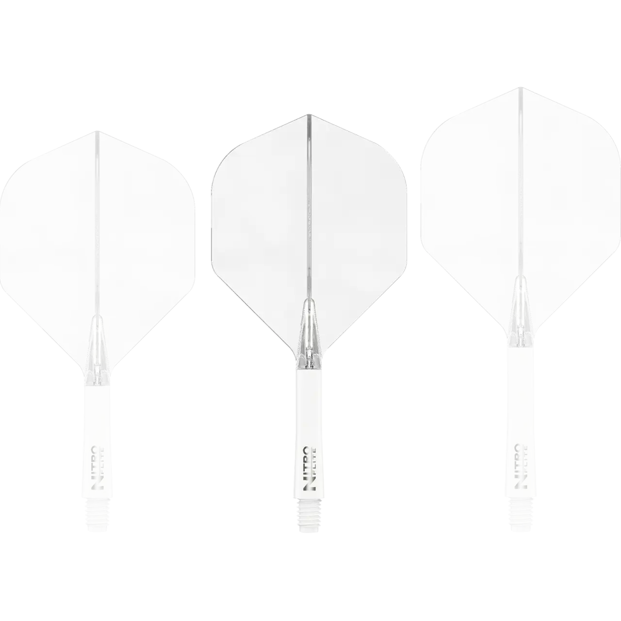 Nitro Flite Integrated Flight & Shaft - White & Clear | Red Dragon - Image 5