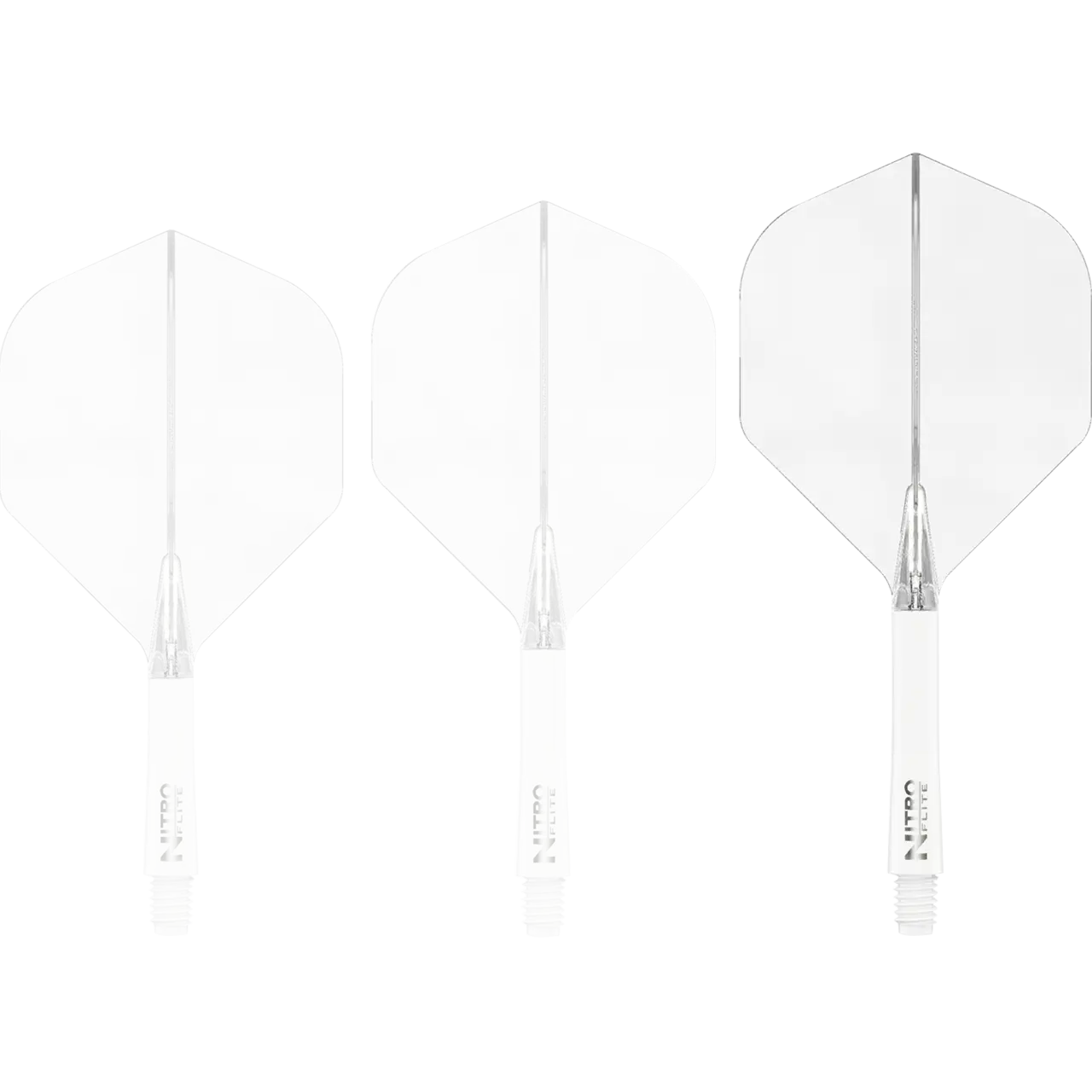 Nitro Flite Integrated Flight & Shaft - White & Clear | Red Dragon - Image 6