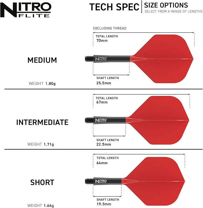 Nitro Flite Integrated Flight & Shaft Black & Red | Red Dragon - Image 7