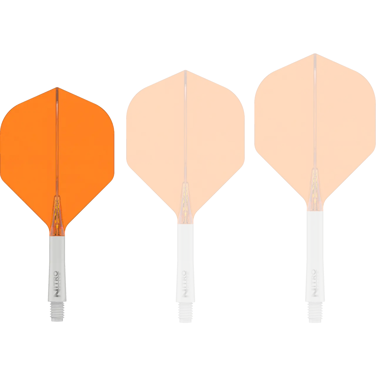 Nitro Flite Integrated Flight & Shaft White & Orange | Red Dragon - Image 2