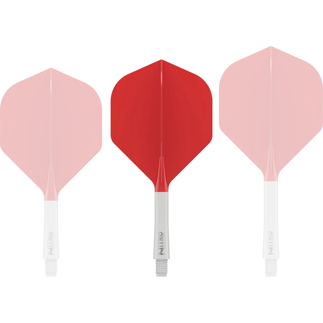 Nitro Flite Integrated Flight & Shaft - White & Red | Red Dragon - Image 3