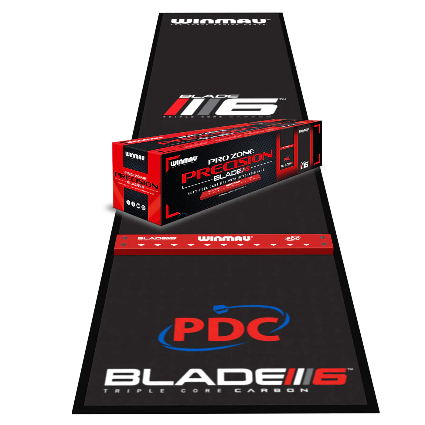 Pro Zone Precision Blade 6 Soft Feel Dart Mat & Integrated Oche | Winmau - Image 5