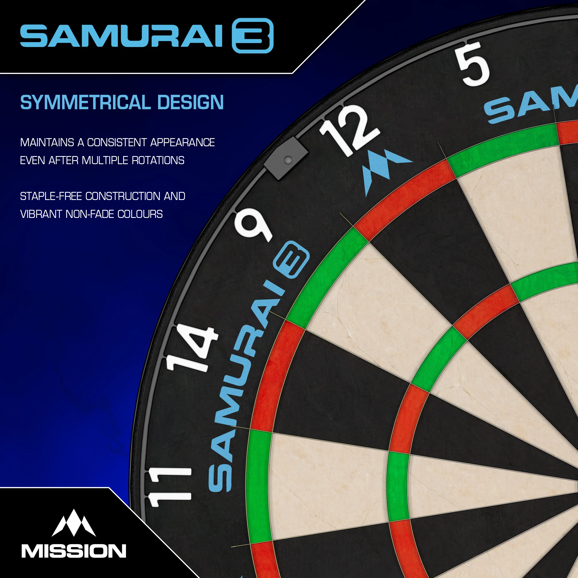 Samurai 3 Dartboard | Mission - Image 3
