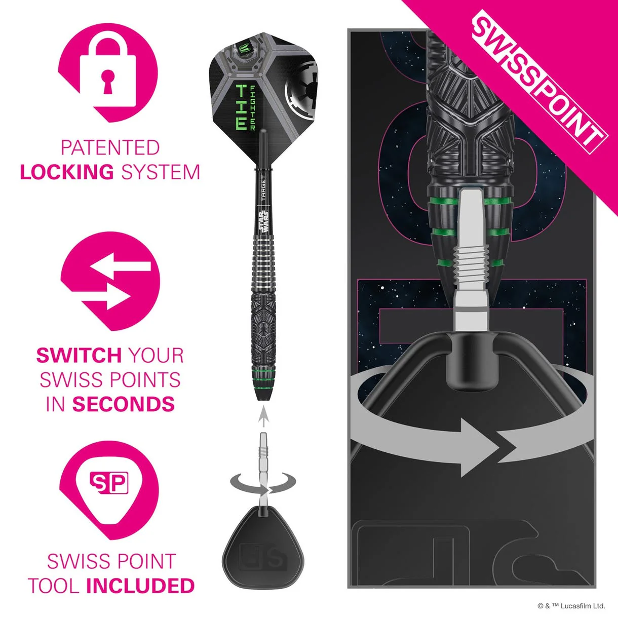 Star Wars Tie Fighter SP Steel Tip Darts | Target - Image 3