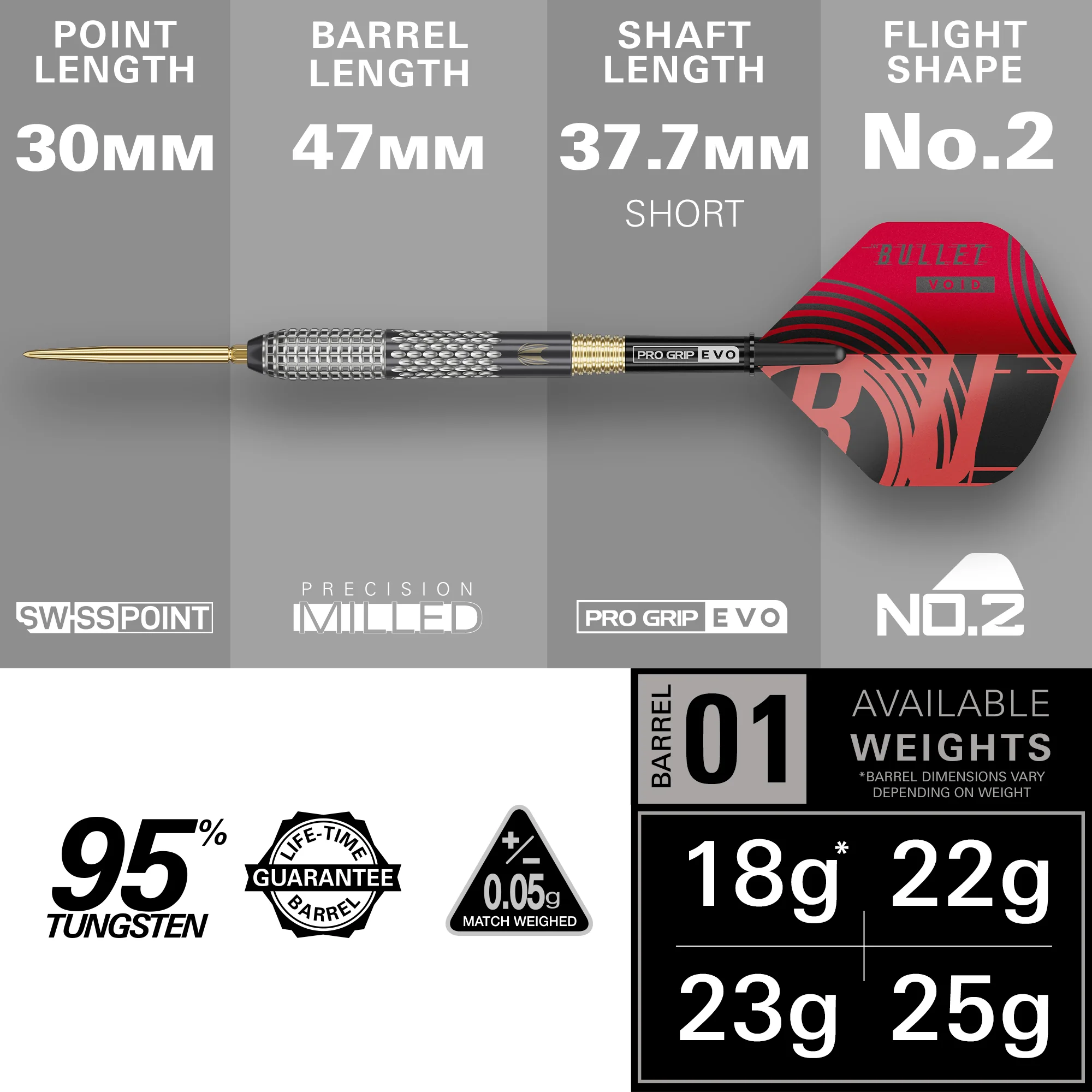 Stephen Bunting G5 Void Steel Tip Darts | Target - Image 3