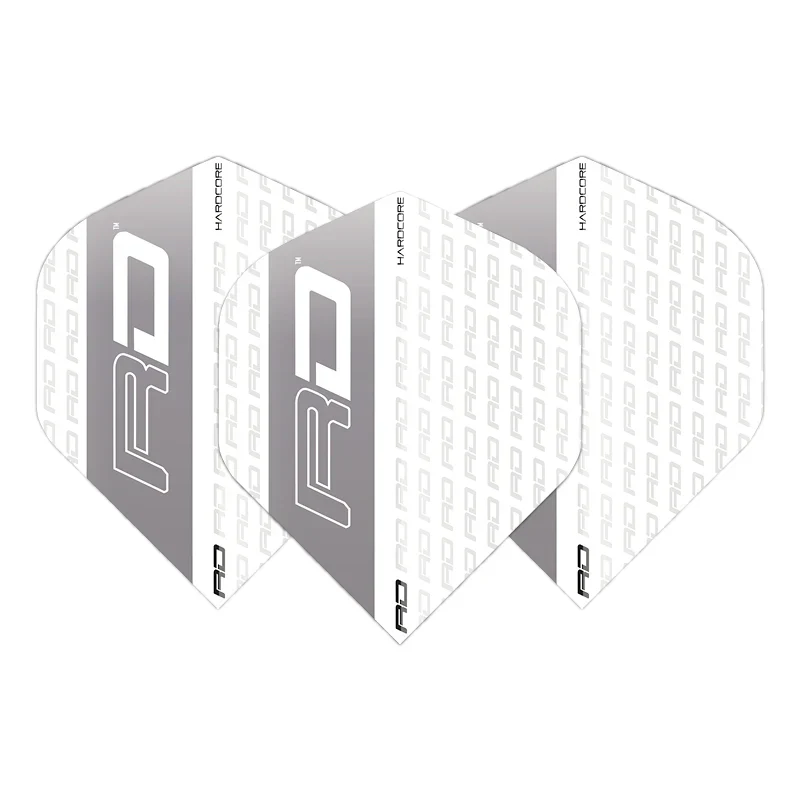 White & Grey Hardcore XT Standard flights | Red Dragon